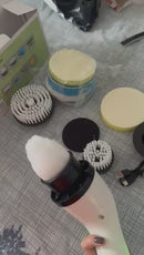 Escova de limpeza elétrica rotativa com 9 cabeças para casa de banho, cozinha e carro.