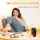 Mini aquecedor elétrico portátil com controlo remoto – calor rápido e seguro.