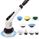 Escova de limpeza elétrica rotativa com 9 cabeças para casa de banho, cozinha e carro.