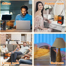 Mini aquecedor elétrico portátil com controlo remoto – calor rápido e seguro.