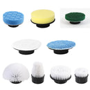 Escova de limpeza elétrica rotativa com 9 cabeças para casa de banho, cozinha e carro.