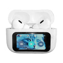 Auriculares Bluetooth 5.4 com ecrã tátil, cancelamento de ruído ANC+ENC, impermeáveis IPX7, brancos