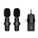 Microfone de lapela sem fios universal 3 em 1, com conetor 3,5 mm, tipo C e Lightning Grenn Lyca GL69666